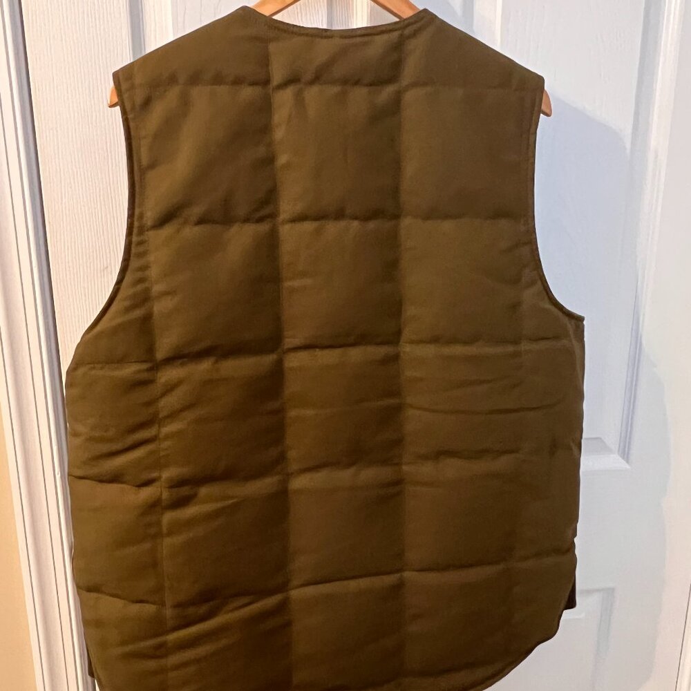 Filson Buckland Reversible 650FP Goose Down Vest, Forrest Green - Size Medium - Picture 6 of 7